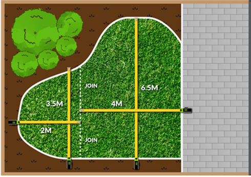 اندازه گیری چمن مصنوعی جهت نصب 5