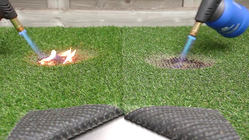 مقاومت چمن مصنوعی در برابر آتش