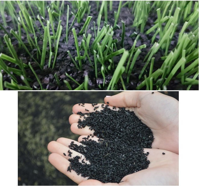 گرانول لاستیک در چمن مصنوعی