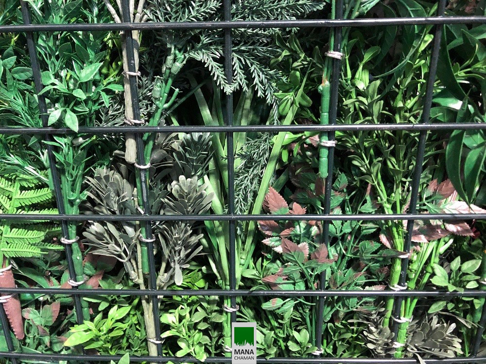 اتصال گیاهان مصنوعی با بست کمربندی و سیم مفتول به سازه نگهدارنده