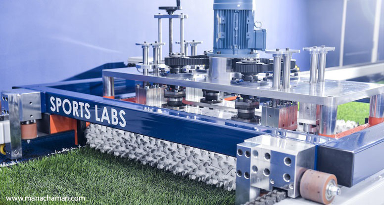 آزمون مقاومت چمن مصنوعی در مقابل سایش و فشار