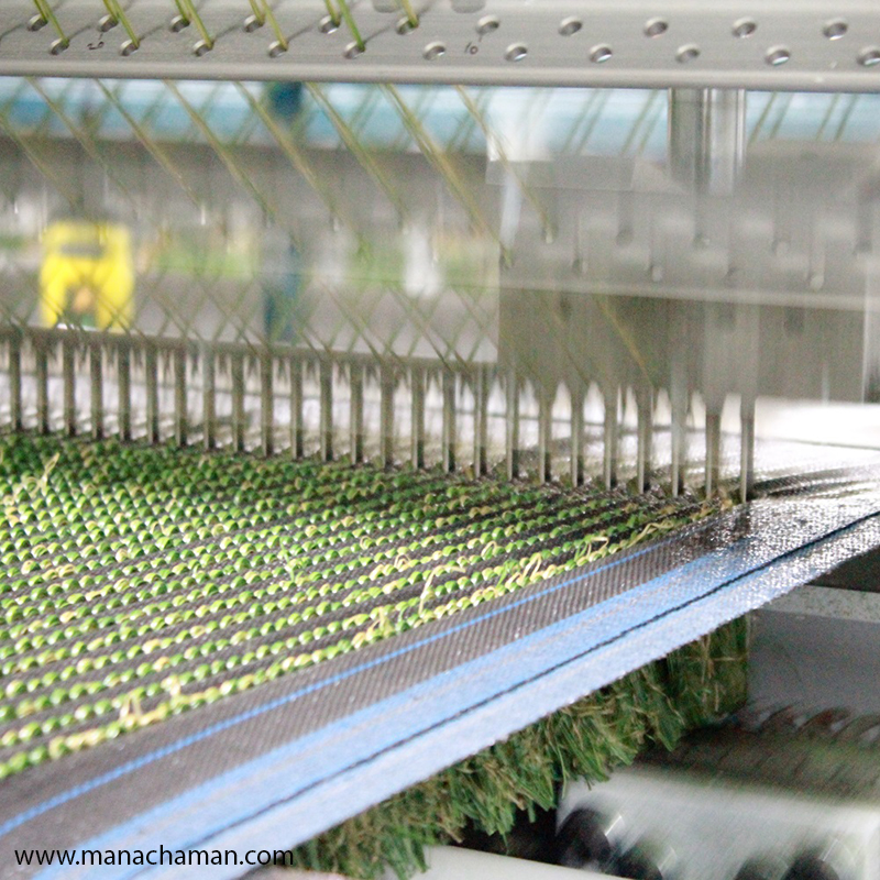 تولید چمن مصنوعی با شیوه قدیمی تافتینگ