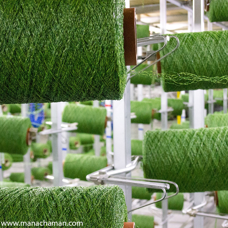 تولید نخ چمن مصنوعی توسط دستگاه های خودکار