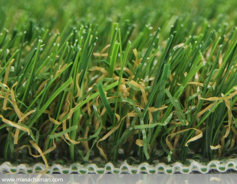 یک نمونه چمن مصنوعی تزئینی بافته شده