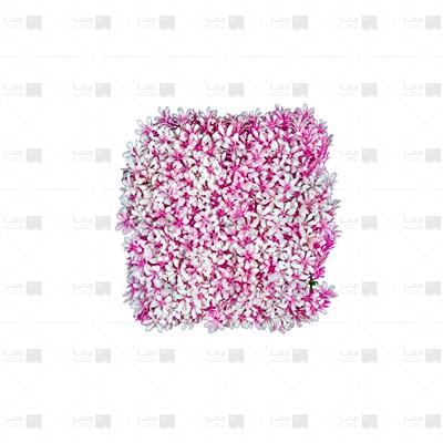 دیوار سبز مصنوعی مدل رزماری رنگ صورتی و سفید ابعاد 25*25