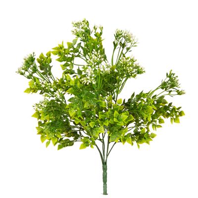 گیاه مصنوعی مدل بوته آگلایا با شکوفه سفید