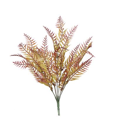 گیاه مصنوعی مدل سرخس زرد و نارنجی