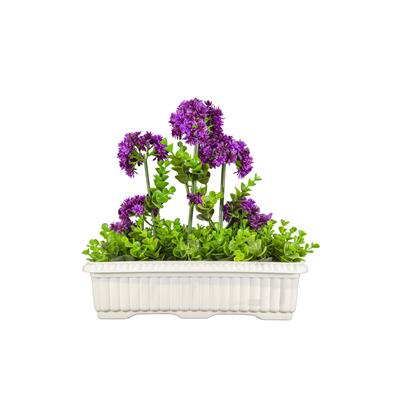 گلدان گل مصنوعی مدل شمشاد شمعدانی 30 سانتی