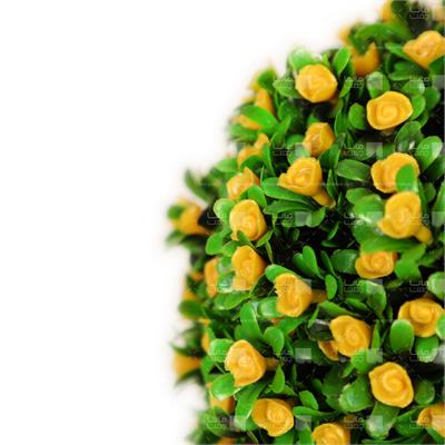 گل مصنوعی توپی مدل رزماری با گل های زرد سایز کوچک