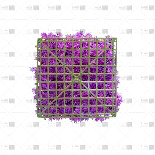 دیوار سبز مصنوعی مدل خورشیدی رنگ بنفش روشن و سفید 1