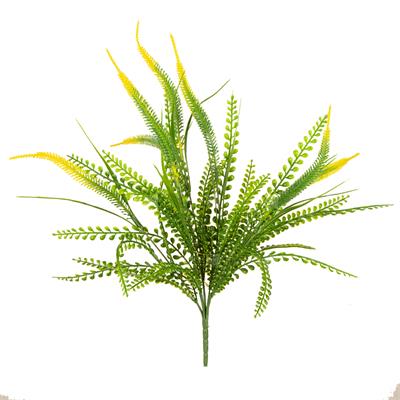 گیاه مصنوعی مدل بوته تزئینی دم روباهی با رنگ زرد