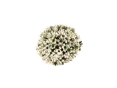 گل مصنوعی توپی مدل رزماری سفید