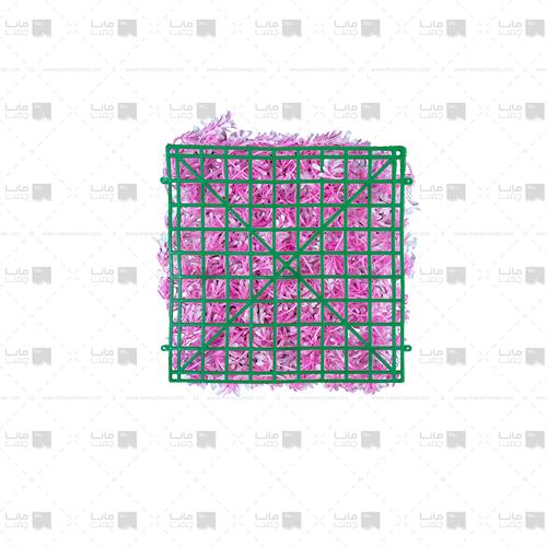 دیوار سبز مصنوعی مدل رزماری رنگ صورتی و سفید