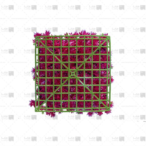 دیوار سبز مصنوعی مدل خورشیدی رنگ سرخابی و سفید 1