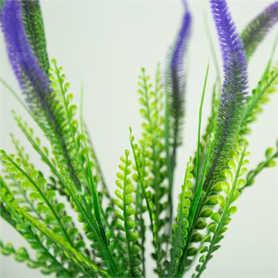 گیاه مصنوعی مدل بوته تزئینی دم روباهی با رنگ آبی