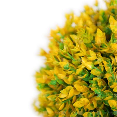 گل مصنوعی توپی مدل پونه زرد سایز بزرگ