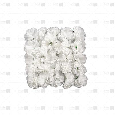 دیوار سبز مصنوعی مدل میخک رنگ سفید ابعاد 25*25