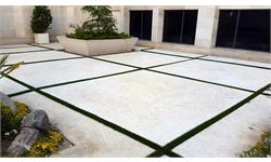 نصب چمن مصنوعی بین سنگ با استفاده از داکت