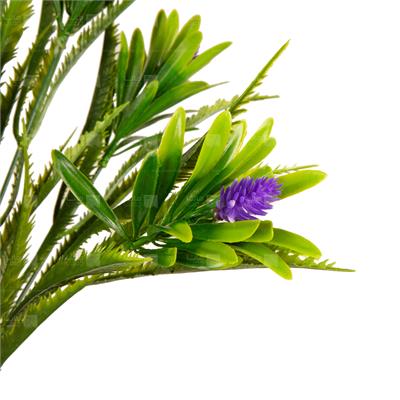 گیاه مصنوعی مدل بوته سیکاس با شکوفه بنفش