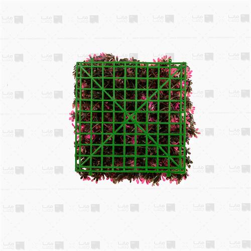 دیوار سبز مصنوعی مدل رزماری رنگ قهوه ای و صورتی