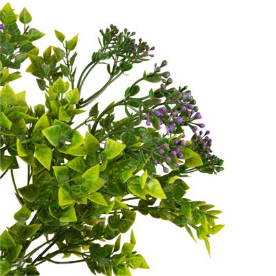 گیاه مصنوعی مدل بوته آگلایا با شکوفه بنفش